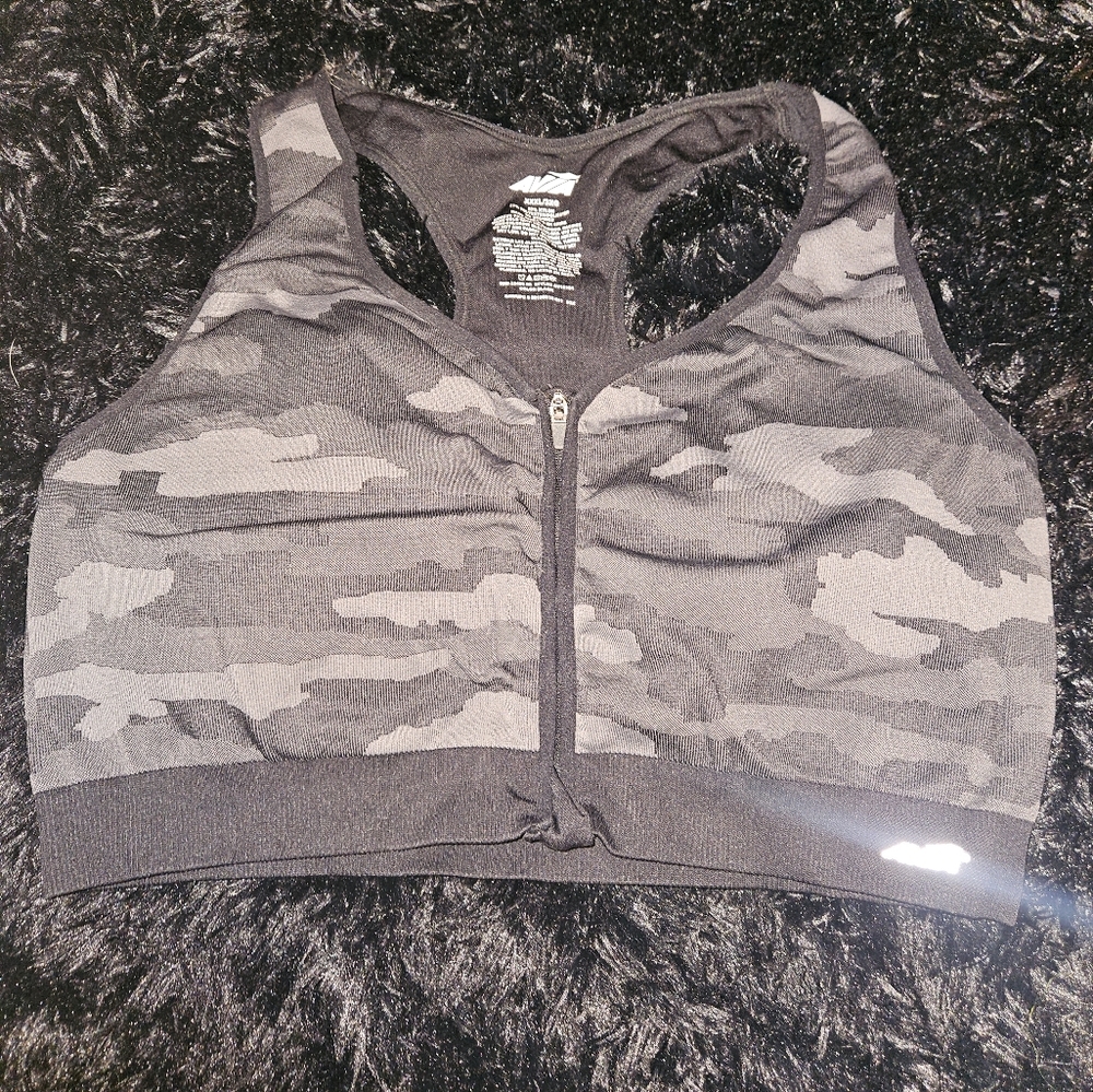 Avia 3x Sports Bra, Zip Front